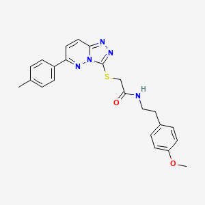 molecular formula C23H23N5O2S B2743701 N-(4-methoxyphenethyl)-2-((6-(p-tolyl)-[1,2,4]triazolo[4,3-b]pyridazin-3-yl)thio)acetamide CAS No. 894044-22-5