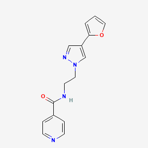 molecular formula C15H14N4O2 B2743702 N-(2-(4-(furan-2-yl)-1H-pyrazol-1-yl)ethyl)isonicotinamide CAS No. 2034293-37-1