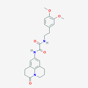 N'-[2-(3,4-dimethoxyphenyl)ethyl]-N-{2-oxo-1-azatricyclo[7.3.1.0^{5,13}]trideca-5,7,9(13)-trien-7-yl}ethanediamide