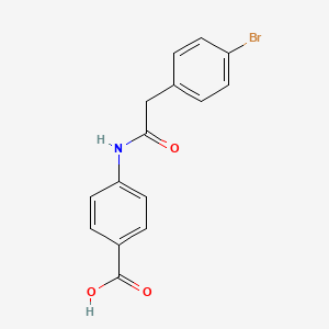 molecular formula C15H12BrNO3 B2743711 4-[2-(4-Bromophenyl)acetamido]benzoic acid CAS No. 925562-16-9