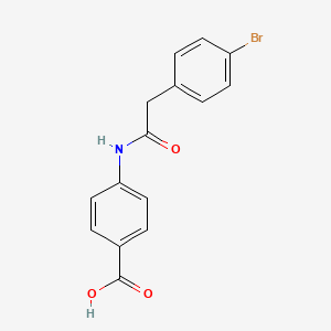 molecular formula C15H12BrNO3 B2743711 4-[2-(4-溴苯基)乙酰氨基]苯甲酸 CAS No. 925562-16-9