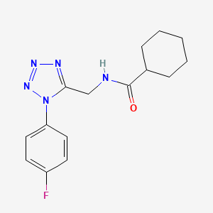 N-((1-(4-fluorophenyl)-1H-tetrazol-5-yl)methyl)cyclohexanecarboxamide