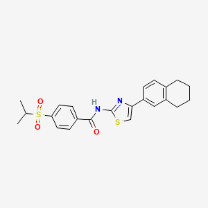 molecular formula C23H24N2O3S2 B2743729 4-(isopropylsulfonyl)-N-(4-(5,6,7,8-tetrahydronaphthalen-2-yl)thiazol-2-yl)benzamide CAS No. 919848-02-5