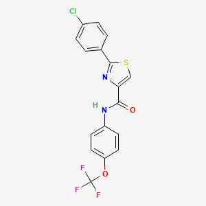 2-(4-chlorophenyl)-N-[4-(trifluoromethoxy)phenyl]-1,3-thiazole-4-carboxamide