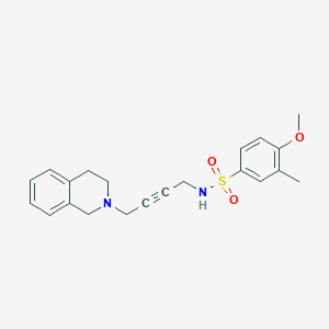 N-(4-(3,4-dihydroisoquinolin-2(1H)-yl)but-2-yn-1-yl)-4-methoxy-3-methylbenzenesulfonamide