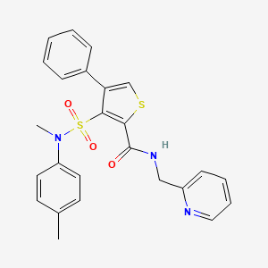 3-[methyl(4-methylphenyl)sulfamoyl]-4-phenyl-N-(pyridin-2-ylmethyl)thiophene-2-carboxamide