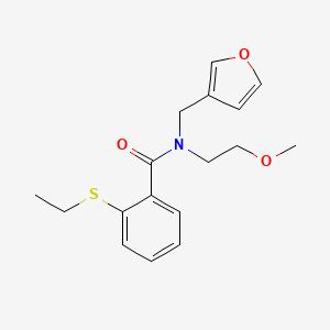 2-(ethylthio)-N-(furan-3-ylmethyl)-N-(2-methoxyethyl)benzamide