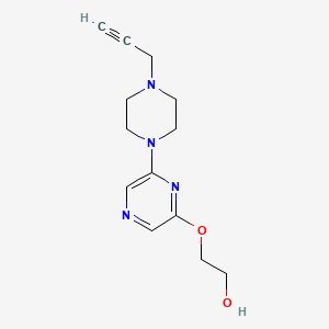 2-[6-(4-Prop-2-ynylpiperazin-1-yl)pyrazin-2-yl]oxyethanol