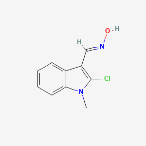 molecular formula C10H9ClN2O B2743790 (E)-N-[(2-氯-1-甲基-1H-吲哚-3-基)甲亚胺]氢氧化物 CAS No. 120110-22-7