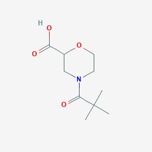 molecular formula C10H17NO4 B2743791 4-(2,2-Dimethylpropanoyl)morpholine-2-carboxylic acid CAS No. 1307775-55-8