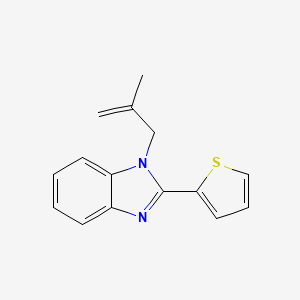 molecular formula C15H14N2S B2743802 1-(2-Methylprop-2-enyl)-2-thiophen-2-ylbenzimidazole CAS No. 488086-57-3