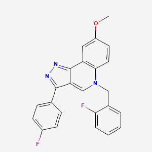 molecular formula C24H17F2N3O B2743805 5-(2-氟苄基)-3-(4-氟苯基)-8-甲氧基-5H-吡唑并[4,3-c]喹啉 CAS No. 866589-71-1
