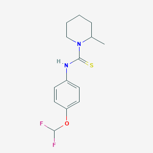 molecular formula C14H18F2N2OS B2743817 N-[4-(difluoromethoxy)phenyl]-2-methylpiperidine-1-carbothioamide CAS No. 398996-22-0