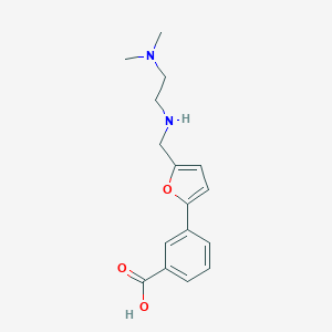 molecular formula C16H20N2O3 B274382 3-[5-({[2-(Dimethylamino)ethyl]amino}methyl)-2-furyl]benzoic acid 