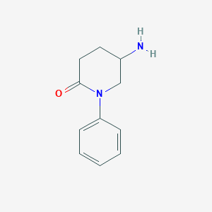 molecular formula C11H14N2O B2743826 5-Amino-1-phenylpiperidin-2-one CAS No. 1525354-94-2