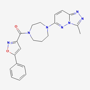 [4-(3-Methyl-[1,2,4]triazolo[4,3-b]pyridazin-6-yl)-1,4-diazepan-1-yl]-(5-phenyl-1,2-oxazol-3-yl)methanone