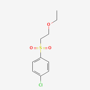 molecular formula C10H13ClO3S B2743854 1-氯-4-(2-乙氧基乙烷磺酰)苯 CAS No. 1389161-48-1