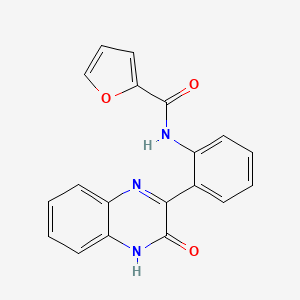 molecular formula C19H13N3O3 B2743855 N-[2-(3-oxo-4H-quinoxalin-2-yl)phenyl]furan-2-carboxamide CAS No. 871307-75-4
