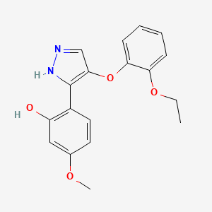 molecular formula C18H18N2O4 B2743858 2-(4-(2-ethoxyphenoxy)-1H-pyrazol-3-yl)-5-methoxyphenol CAS No. 879453-91-5