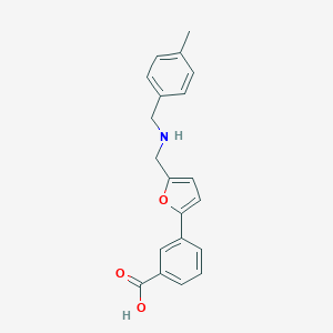 molecular formula C20H19NO3 B274386 3-(5-{[(4-Methylbenzyl)amino]methyl}furan-2-yl)benzoic acid 