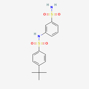 molecular formula C16H20N2O4S2 B2743860 3-[(4-Tert-butylphenyl)sulfonylamino]benzenesulfonamide CAS No. 875540-67-3