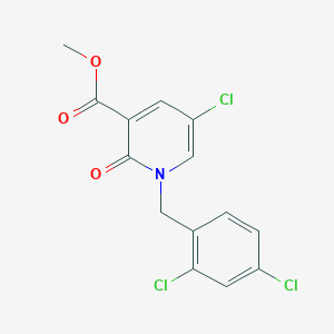 molecular formula C14H10Cl3NO3 B2743877 Methyl 5-chloro-1-(2,4-dichlorobenzyl)-2-oxo-1,2-dihydro-3-pyridinecarboxylate CAS No. 338977-75-6