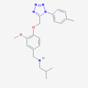 molecular formula C21H27N5O2 B274388 N-isobutyl-N-(3-methoxy-4-{[1-(4-methylphenyl)-1H-tetraazol-5-yl]methoxy}benzyl)amine 