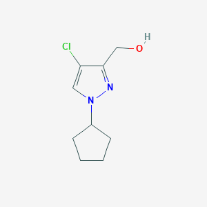 molecular formula C9H13ClN2O B2743884 (4-Chloro-1-cyclopentyl-1H-pyrazol-3-yl)methanol CAS No. 2101199-63-5