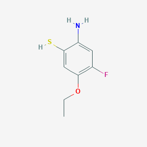 molecular formula C8H10FNOS B2743889 2-Amino-5-ethoxy-4-fluorobenzenethiol CAS No. 1343865-59-7