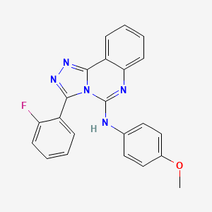 molecular formula C22H16FN5O B2743891 3-(2-fluorophenyl)-N-(4-methoxyphenyl)-[1,2,4]triazolo[4,3-c]quinazolin-5-amine CAS No. 246021-96-5