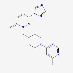 molecular formula C17H20N8O B2743898 2-{[1-(6-methylpyrimidin-4-yl)piperidin-4-yl]methyl}-6-(1H-1,2,4-triazol-1-yl)-2,3-dihydropyridazin-3-one CAS No. 2195940-88-4