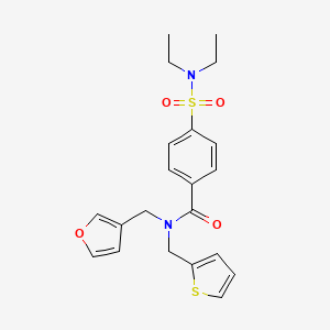 4-(diethylsulfamoyl)-N-[(furan-3-yl)methyl]-N-[(thiophen-2-yl)methyl]benzamide