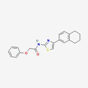 molecular formula C21H20N2O2S B2743907 2-phenoxy-N-[4-(5,6,7,8-tetrahydronaphthalen-2-yl)-1,3-thiazol-2-yl]acetamide CAS No. 683777-66-4