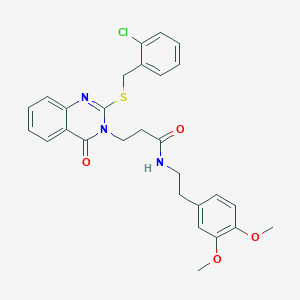 3-(2-((2-chlorobenzyl)thio)-4-oxoquinazolin-3(4H)-yl)-N-(3,4-dimethoxyphenethyl)propanamide