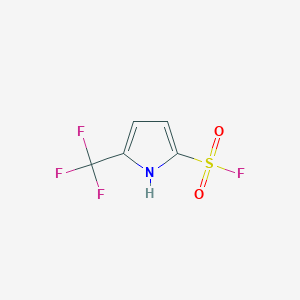 molecular formula C5H3F4NO2S B2743916 5-(Trifluoromethyl)-1H-pyrrole-2-sulfonyl fluoride CAS No. 2253629-99-9