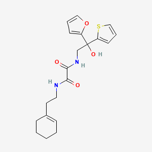 N1-(2-(cyclohex-1-en-1-yl)ethyl)-N2-(2-(furan-2-yl)-2-hydroxy-2-(thiophen-2-yl)ethyl)oxalamide