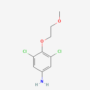 molecular formula C9H11Cl2NO2 B2743926 3,5-二氯-4-(2-甲氧基乙氧基)苯胺 CAS No. 1098376-34-1