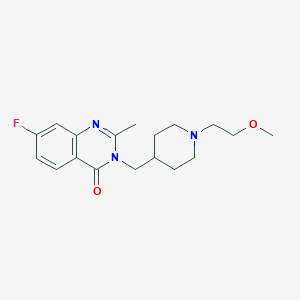 molecular formula C18H24FN3O2 B2743936 7-Fluoro-3-[[1-(2-methoxyethyl)piperidin-4-yl]methyl]-2-methylquinazolin-4-one CAS No. 2415491-70-0
