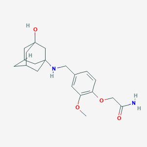 molecular formula C20H28N2O4 B274394 2-(4-{[(3-Hydroxy-1-adamantyl)amino]methyl}-2-methoxyphenoxy)acetamide 