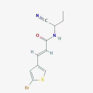 molecular formula C11H11BrN2OS B2743953 (E)-3-(5-Bromothiophen-3-yl)-N-(1-cyanopropyl)prop-2-enamide CAS No. 1445765-63-8