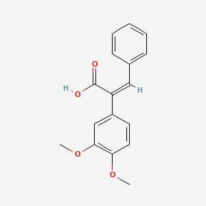 molecular formula C17H16O4 B2743967 (2Z)-2-(3,4-Dimethoxyphenyl)-3-phenylacrylic acid CAS No. 218932-62-8