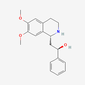 molecular formula C19H23NO3 B2743985 (1R*,2'R*)-1-(2'-hydroxy-2'-phenylethyl)-6,7-Dimethoxy-1,2,3,4-tetrahydro-isoquinoline CAS No. 548443-20-5