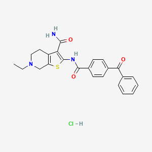 2-(4-Benzoylbenzamido)-6-ethyl-4,5,6,7-tetrahydrothieno[2,3-c]pyridine-3-carboxamide hydrochloride