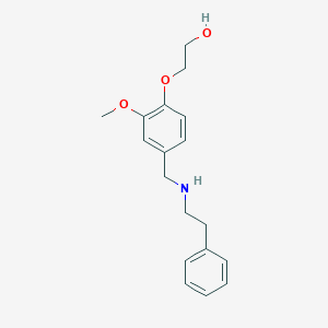 molecular formula C18H23NO3 B274399 2-(2-Methoxy-4-{[(2-phenylethyl)amino]methyl}phenoxy)ethanol 