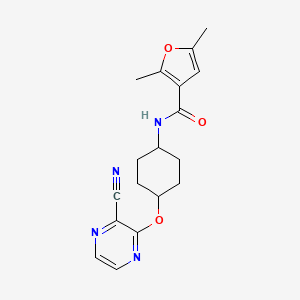 N-((1r,4r)-4-((3-cyanopyrazin-2-yl)oxy)cyclohexyl)-2,5-dimethylfuran-3-carboxamide