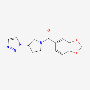 1-[1-(2H-1,3-benzodioxole-5-carbonyl)pyrrolidin-3-yl]-1H-1,2,3-triazole