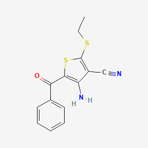 4-Amino-5-benzoyl-2-(ethylsulfanyl)-3-thiophenecarbonitrile