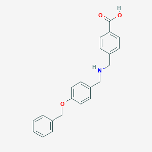 molecular formula C22H21NO3 B274401 4-({[4-(Benzyloxy)benzyl]amino}methyl)benzoic acid 