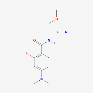 molecular formula C14H18FN3O2 B2744012 N-(1-cyano-2-methoxy-1-methylethyl)-4-(dimethylamino)-2-fluorobenzamide CAS No. 1797787-88-2