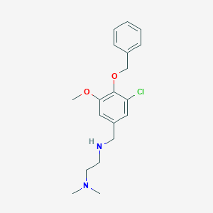 molecular formula C19H25ClN2O2 B274402 N-[4-(benzyloxy)-3-chloro-5-methoxybenzyl]-N-[2-(dimethylamino)ethyl]amine 